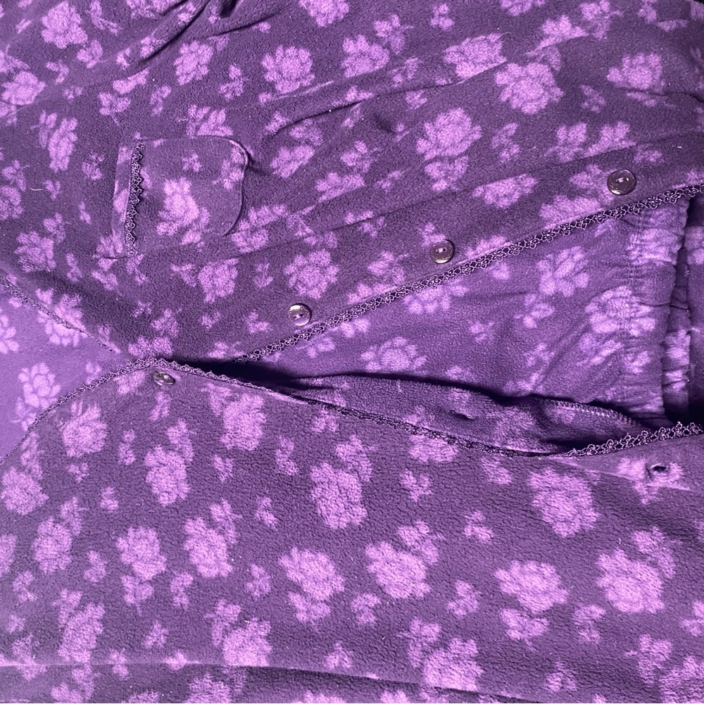 Purple Flower Print Pajama Set